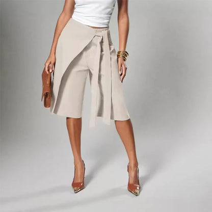 Mía - Elegantes pantalones culotte con lazo