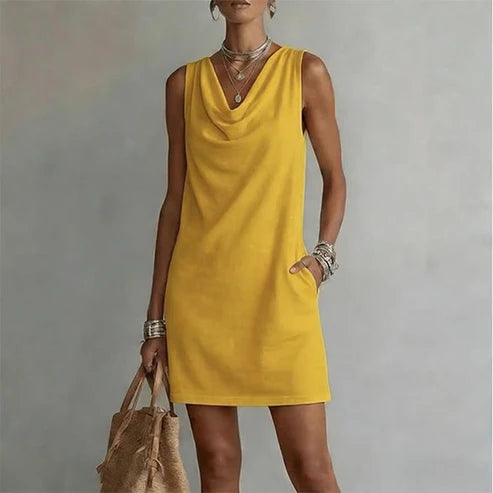 Noa - Vestido elegante con escote drapeado