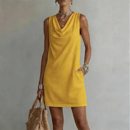 Noa - Vestido elegante con escote drapeado