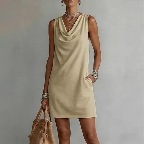 Noa - Vestido elegante con escote drapeado