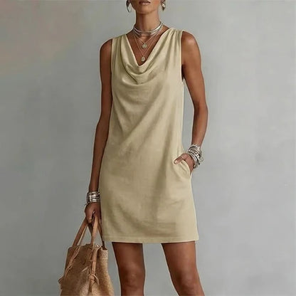 Noa - Vestido elegante con escote drapeado