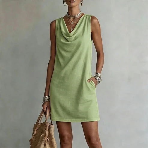 Noa - Vestido elegante con escote drapeado