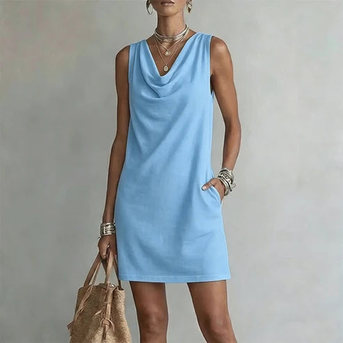 Noa - Vestido elegante con escote drapeado