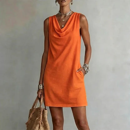 Noa - Vestido elegante con escote drapeado