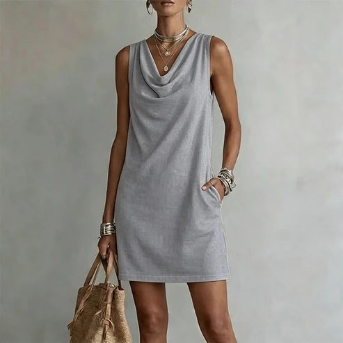 Noa - Vestido elegante con escote drapeado