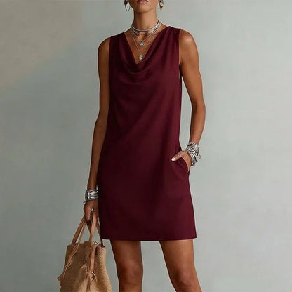 Noa - Vestido elegante con escote drapeado