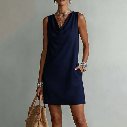 Noa - Vestido elegante con escote drapeado