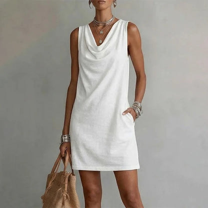 Noa - Vestido elegante con escote drapeado