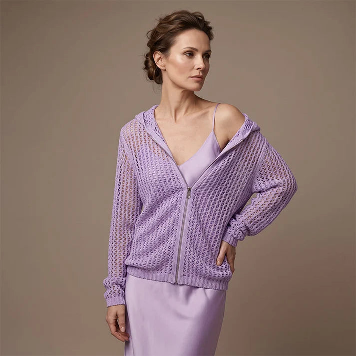 Leire - Chaqueta calada ligera con cremallera
