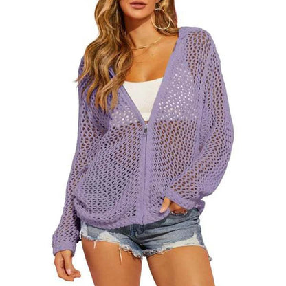 Leire - Chaqueta calada ligera con cremallera
