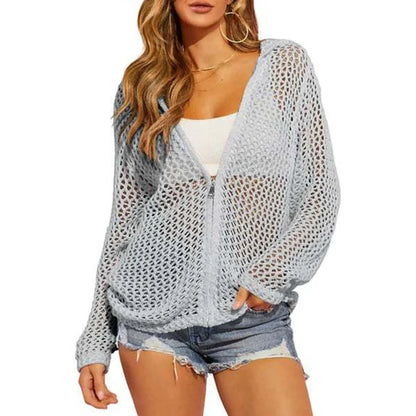 Leire - Chaqueta calada ligera con cremallera
