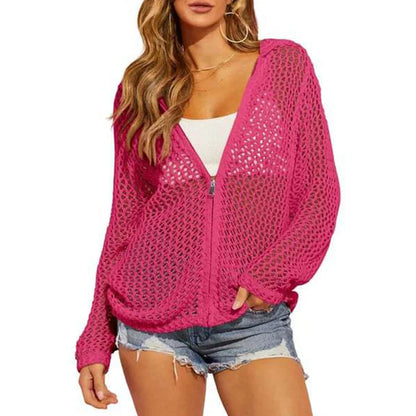 Leire - Chaqueta calada ligera con cremallera