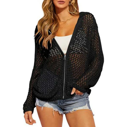 Leire - Chaqueta calada ligera con cremallera