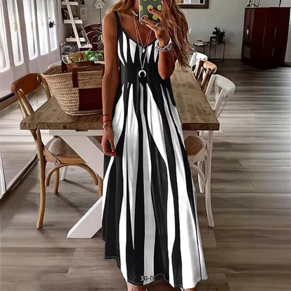 Ariel - Vestido maxi de rayas